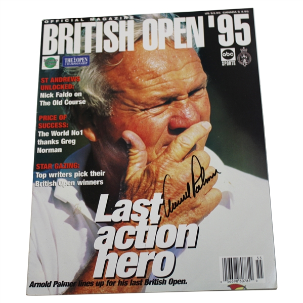 Arnold Palmer Signed 1995 British Open Official Magazine JSA ALOA