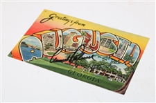 Arnold Palmer Signed Augusta Postcard JSA ALOA