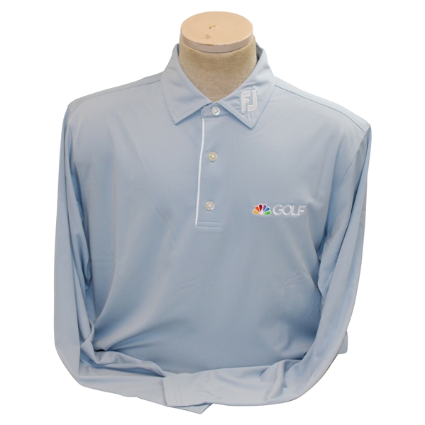 Paul Azingers Personal Official NBC Sports FootJoy L/S Sun Protection Blue Fog Golf Shirt