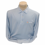 Paul Azingers Personal Official NBC Sports FootJoy L/S Sun Protection Blue Fog Golf Shirt