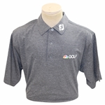 Paul Azinger's Personal Official NBC Sports FootJoy Lisle Accent Heather Black Golf Shirt