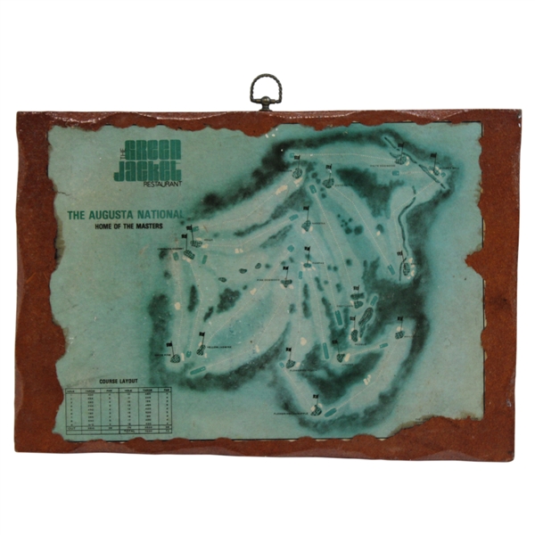 The Green Jacket Restaurant Augusta National Masters Laminated Aerial View Layout Board