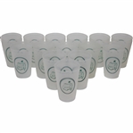 Fourteen (14) Masters Tournament Logo Clear Plastic Drink Cups - 2011, 2012 & 2014