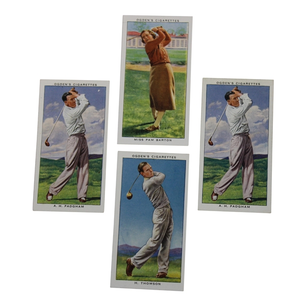 Thomson, Barton & Two (2) A.H. Padgham Ogdens Cigarettes Golf Cards