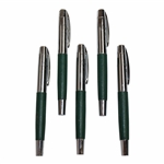 Five (5) Masters Tournament Green & Silver Ballpoint Pens