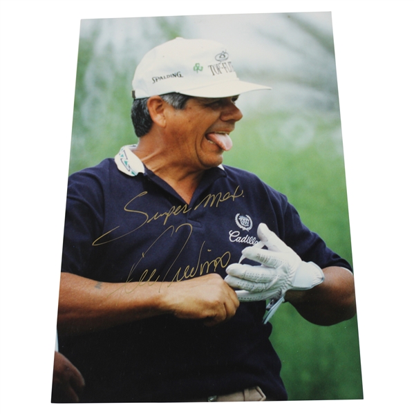 Lee Trevino Signed Taking Off Golf Glove 8x12 Photo w/Super Mex JSA ALOA