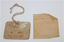 1981 The Open at Royal St. George's Clubhouse Badge w/1979 The Open Caddie Sticker No. 69