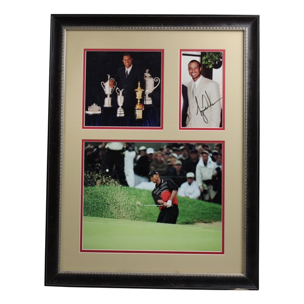 Tiger Woods Signed Framed Photo Presentation JSA ALOA