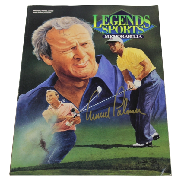 Arnold Palmer Gold Signed 1993 Legends Sports Memorabilia Catalog JSA ALOA