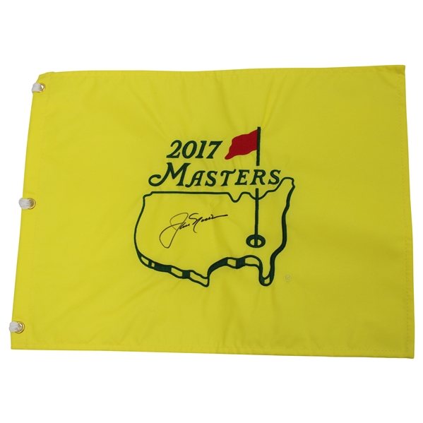 Jack Nicklaus Signed 2017 Masters Tournament Embroidered Flag JSA ALOA