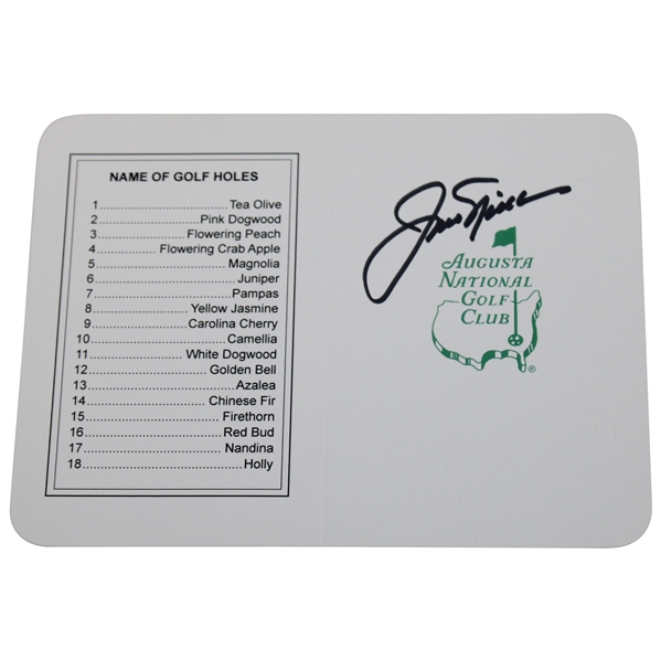 Jack Nicklaus Signed Augusta National Golf Club Scorecard JSA ALOA