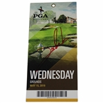 Jon Rahm Signed 2019 PGA Championship at Bethpage Black Wednesday Ticket JSA ALOA