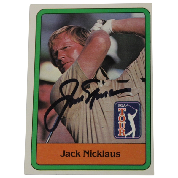 Jack Nicklaus Signed 1981 Donruss PGA Tour Rookie Golf Card JSA ALOA