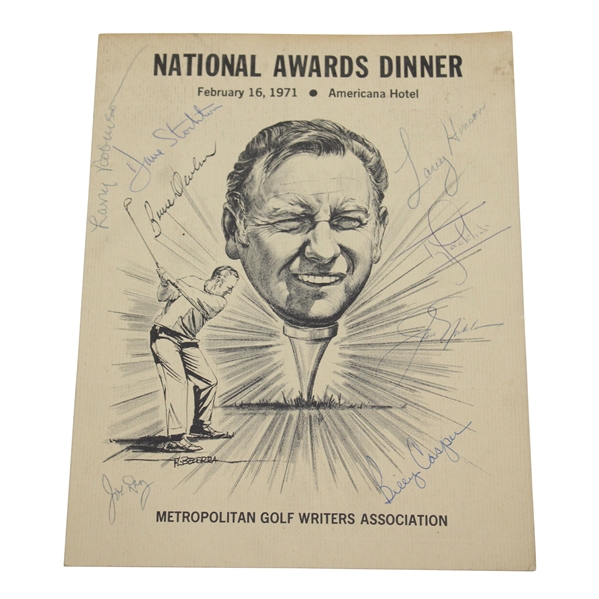 Jack Nicklaus & 7 Others Signed 1971 National Golf Awards Dinner Program JSA ALOA