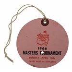 1966 Masters Tournament Sunday Final Round Ticket #999 - Jack Nicklaus Win