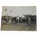 Horton Smith 1933 Ryder Cup First Tee Action Photo w/Prince of Wales in Background