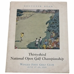 1929 US Open Championship at Winged Foot GC Official Program - Bobby Jones Win