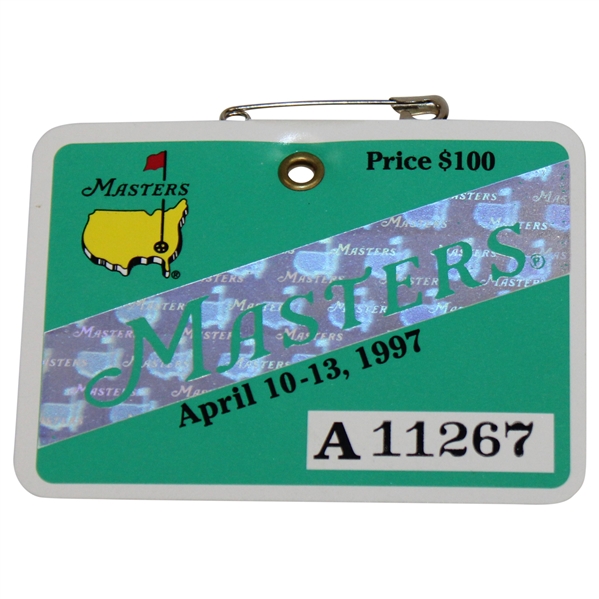 1997 Masters Tournament SERIES Badge #A11267 - Tiger Woods Winner