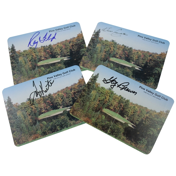 Floyd, Brewer, Kite & Crampton Signed Pine Valley Golf Club Scorecards