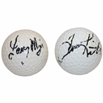 Larry Mize & Tom Kite Signed Golf Balls JSA ALOA