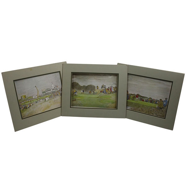 Set of Three (3) 1971 Ionicus Prints - 2nd, 11th, & 18th Hole at Royal Birkdale