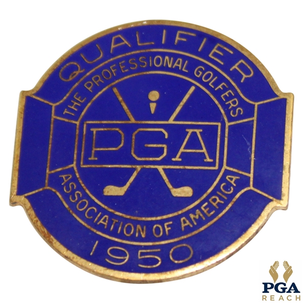 1950 PGA Championship at Scioto CC Contestant Badge - Chandler Harper Winner