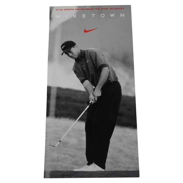 Tiger Woods 1996 Niketown Rookie Card/Ad Piece - Great Condition