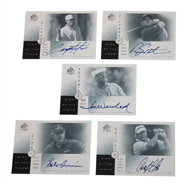 Weiskopf, Sabatani, Stadler, Martin & Irwin Signed 2001 Upper Deck Sign Of The Times Cards