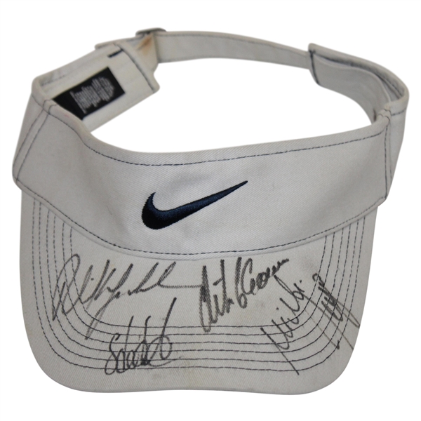 Mickelson, Goosen, Weir, Sergio & Appleby Signed Visor JSA ALOA