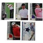 Lot Of Four (4) Authentic Fabrics Golf Cards & Americas Best David Toms Card