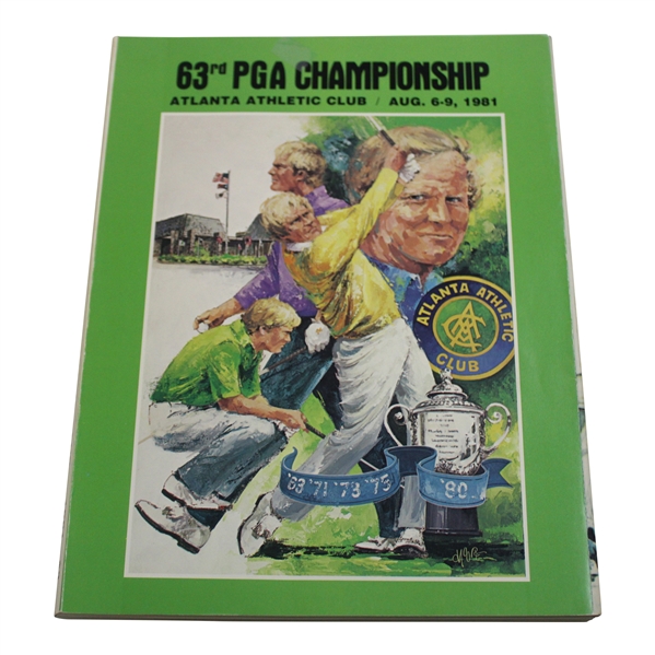 1981 PGA Championship at Atlanta Athletic Club Program - Larry Nelson Win