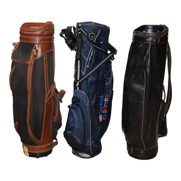 Three (3) Classic Full Size Golf Bags - Black & Brown/Sanford Childrens/Black