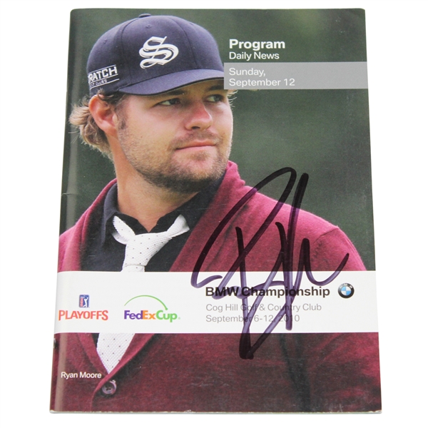 Ryan Moore Signed 2010 BMW Championship Program JSA ALOA