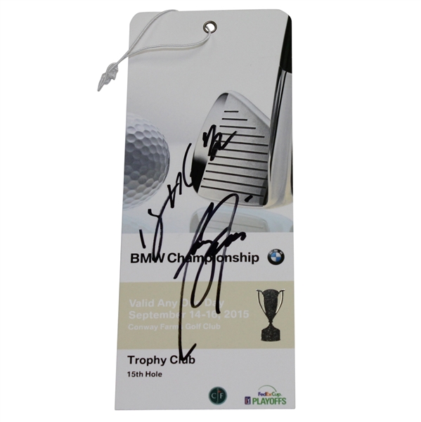 Sang Moon Bae Signed 2015 BMW Championship Trophy Club Ticket 