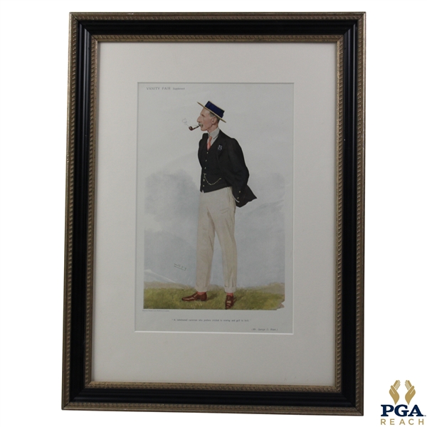 A Celebrated Oarsman Who Prefers Cricket To Rowing And Golf To Both Vanity Far Spy Illustration - Framed