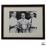 1940 Byron Nelson And Sam Snead With Wannamaker Trophy Photo - Framed 