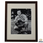 Unknown Golfer Black And White Photo - Framed 