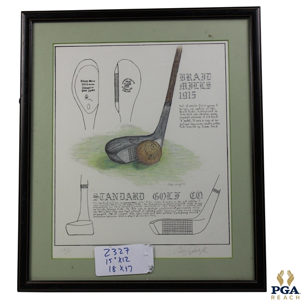 Standard Golf Co Braid Mills 1915 Print - Framed