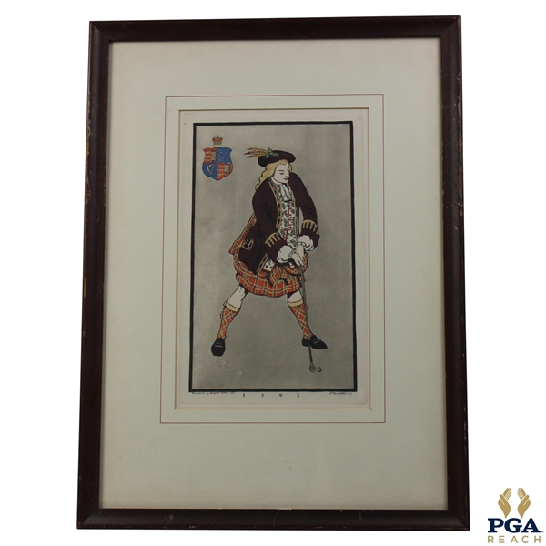 1705 Golfer Print - Framed 