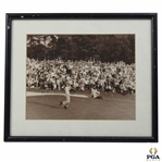 Arnold Palmer Driving - Framed Black And White Photo 