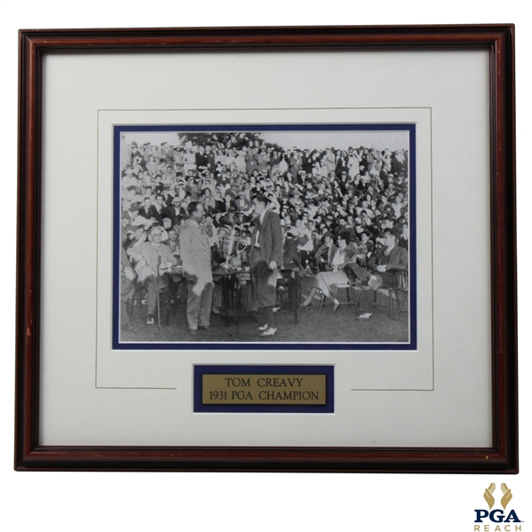 Tom Creavy 1931 PGA Champion Black And White Photo - Framed