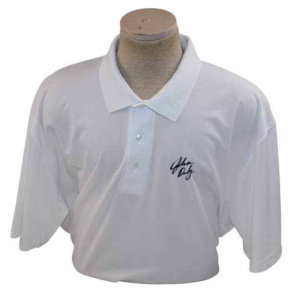 John Daly Signed Personal White Polo 3XL Golf Shirt JSA ALOA