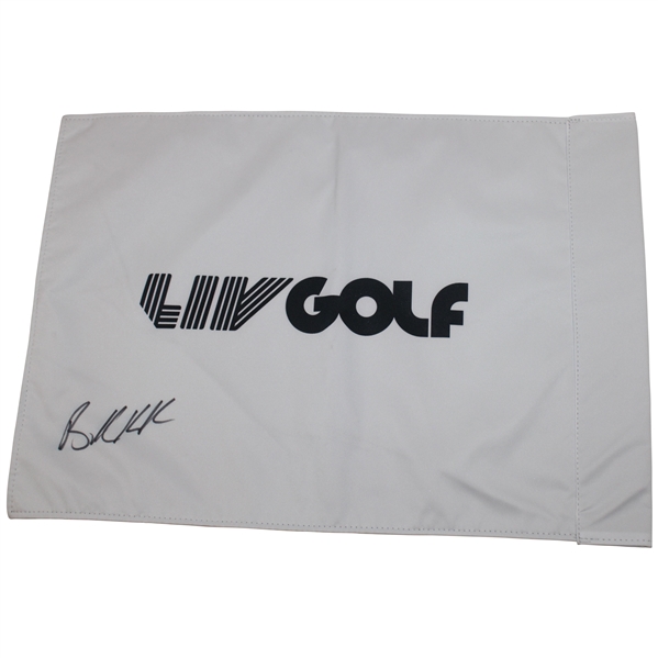 Brooks Koepka Signed LIV Golf Screen Flag JSA ALOA