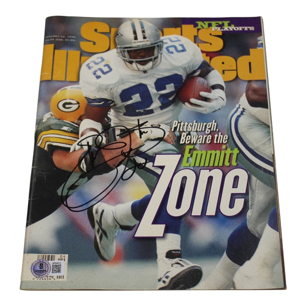 Emmitt Smith Signed 1996 Sports Illustrated Magazine - January BAS #BP64812