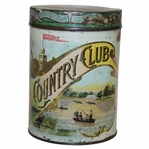 Vintage Country Club Golf Themed Cigar Tin - Factory No. 752 1st Dist. Pa.