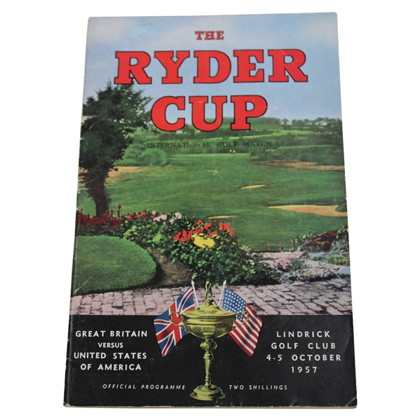 1957 The Ryder Cup at Lindrick Golf Club Official Program