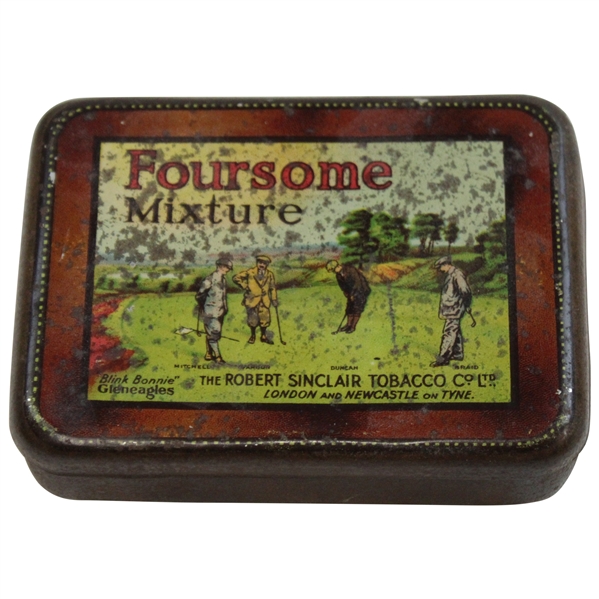 Vintage Foursome Mixture Sportsman Tobacco Tin with Braid, Duncan, & Mitchell 