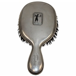 Sterling Silver Pre-Swing Golfer Emblem Brush with Monogrammed P