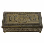 Male & Female Golfers with Clubhouse Golf Scene JB Valuables/Jewelry Box