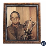 Marquetry Portrait of Tommy Bolt Framed Print by Tony Jacklin - WGHoF Collection